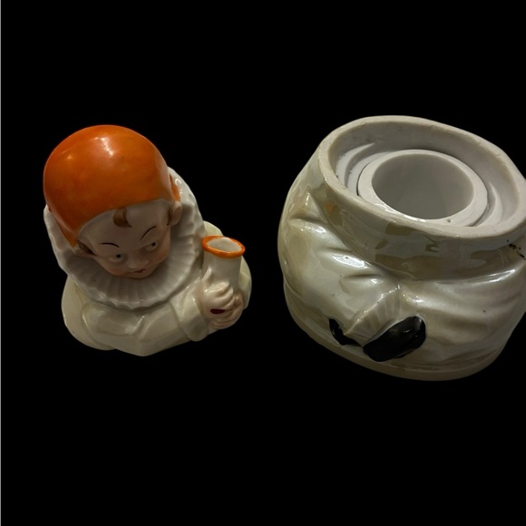Vintage French Pierrot mouthier, or mustard pot - Picture 3 of 5